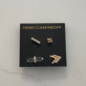 Rebecca Minkoff Gold Earring Stud Set